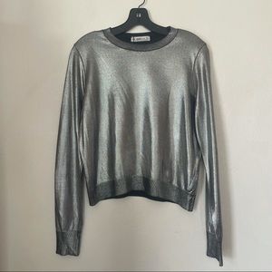 ZARA Metallic Knit Top.